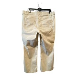 Woman Within Cream Mid Rise Bootcut Plus Size Jeans Size 18W Petite Stretch Deni